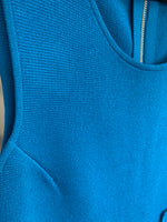 SCANLAN THEODORE - Ocean Blue Crepe Knit Dress Sz M