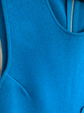 SCANLAN THEODORE - Ocean Blue Crepe Knit Dress Sz M