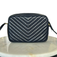 SAINT LAURENT - Lou Navy Quilted Leather Camera Bag