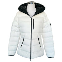 MONCLER - Herbe Hooded Short Down Jacket Sz 3 - Natural White