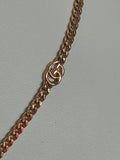 GUCCI - Double G Crystal Flower Rose-gold Tone Necklace