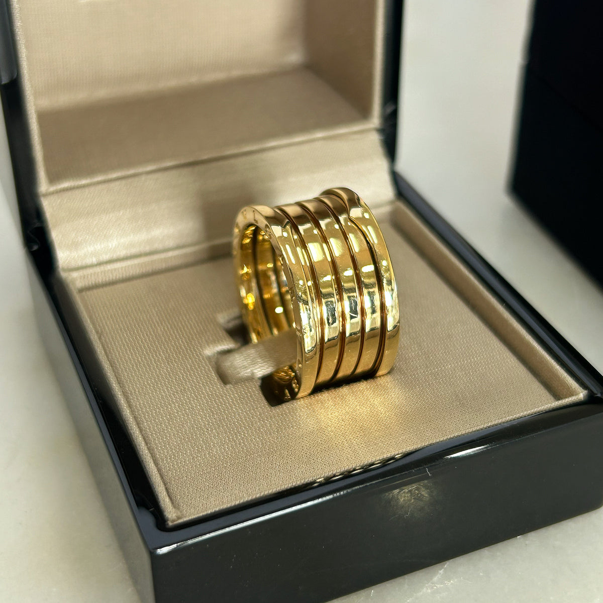 BVLGARI - 18K Yellow Gold B.Zero1, 5-Band Ring