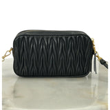 MIU MIU - Black Matelassé Crossbody Bag