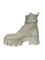 PRADA - Monolith Leather and Re-Nylon Boots with Pouch - EU 37.5