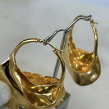 CELINE - Large Swirl Hoop Earrings