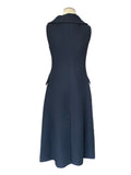 CHRISTIAN DIOR - Navy Sleeveless Coat Dress Sz IT 42