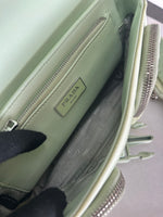 PRADA - Green Pocket Leather & Nylon Crossbody Bag