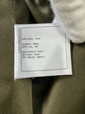 CHANEL - Khaki Wool/Alpaca Coat Size FR 44 / AUS 12