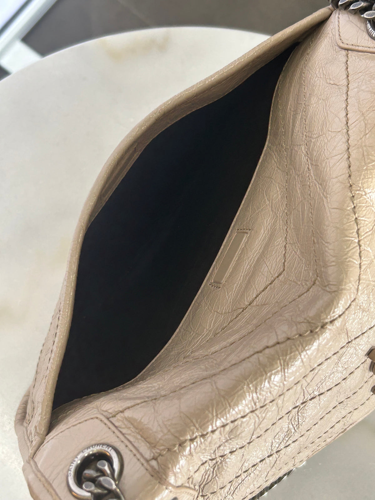 SAINT LAURENT - Niki Bag in Beige Leather (Medium)