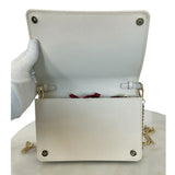 PRADA - White Saffiano Chain Bag