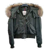 MONCLER - Eulimene Green Hooded Crop Jacket Sz 0