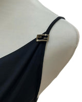 FENDI - Black Cowl Neck Slip Dress Sz S