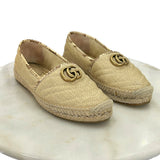 GUCCI - GG Marmont Raffia Espadrilles Sz 39