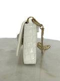 SCANLAN THEODORE
- White Croc Mini Triangle Diamanté Bag