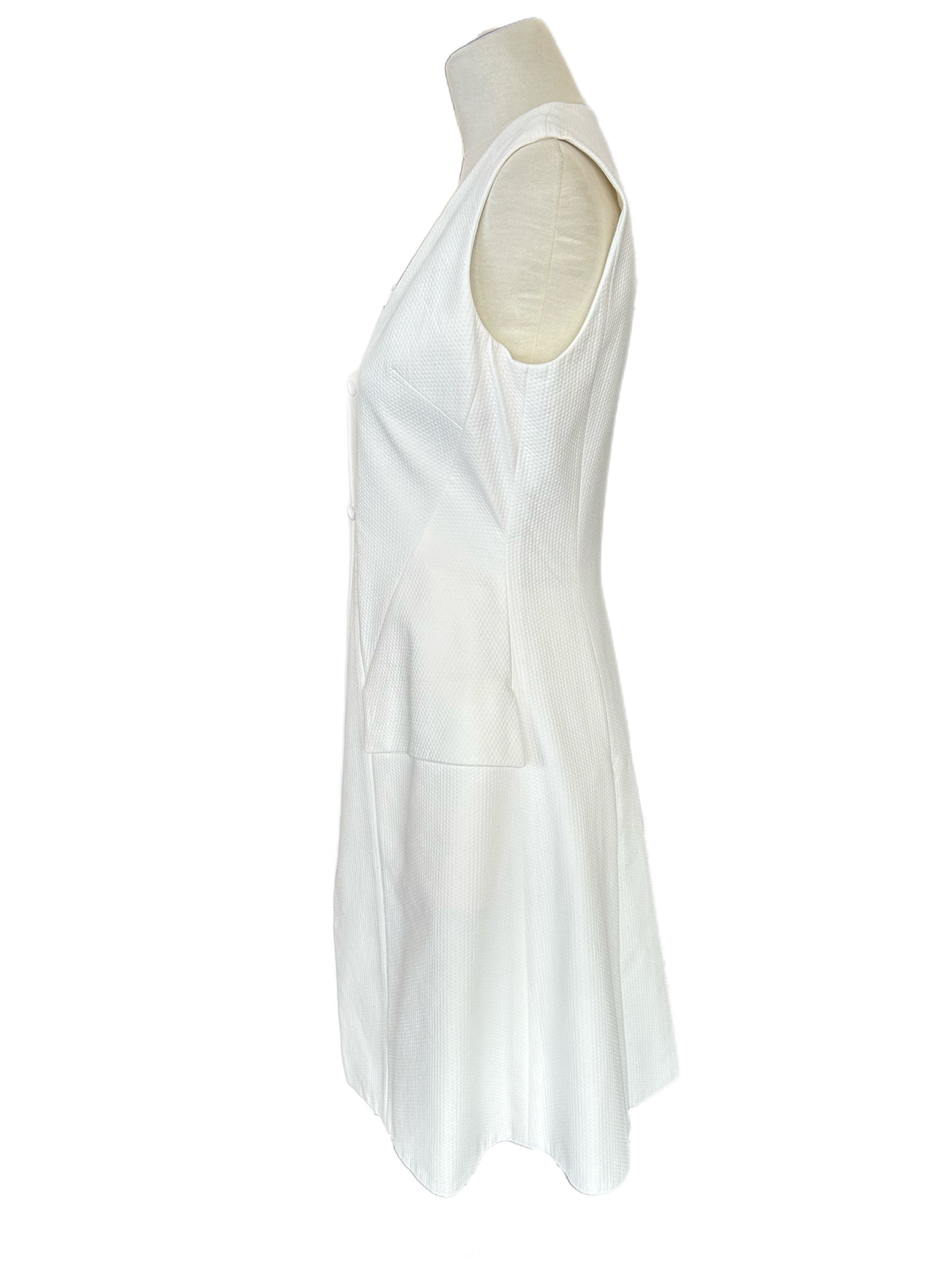 DIOR - White Cotton Sleeveless Dress Sz IT 44