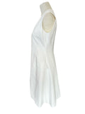DIOR - White Cotton Sleeveless Dress Sz IT 44