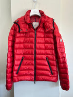 MONCLER - Red Hooded Short Down Jacket Sz 4