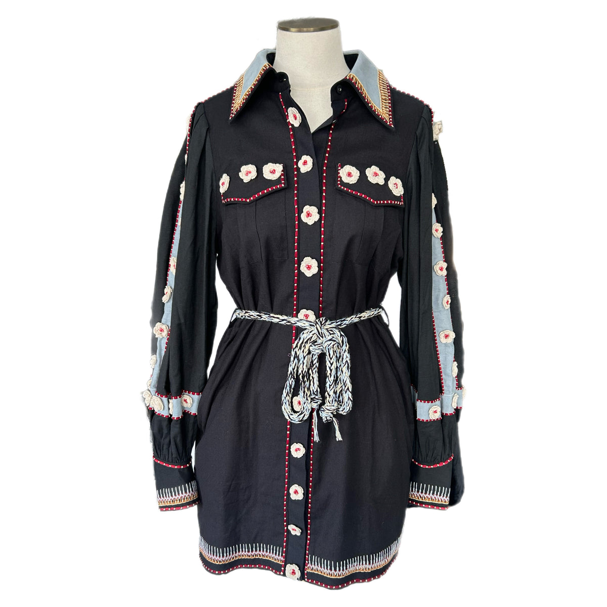 ANTIPODEAN - 3D Poppy Shirt Dress Sz 10