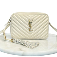 SAINT LAURENT - Lou Crema Soft Quilted Leather Camera Bag