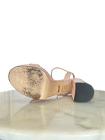 GUCCI - Pink Leather GG Marmont Block Sandals
Size EU 38