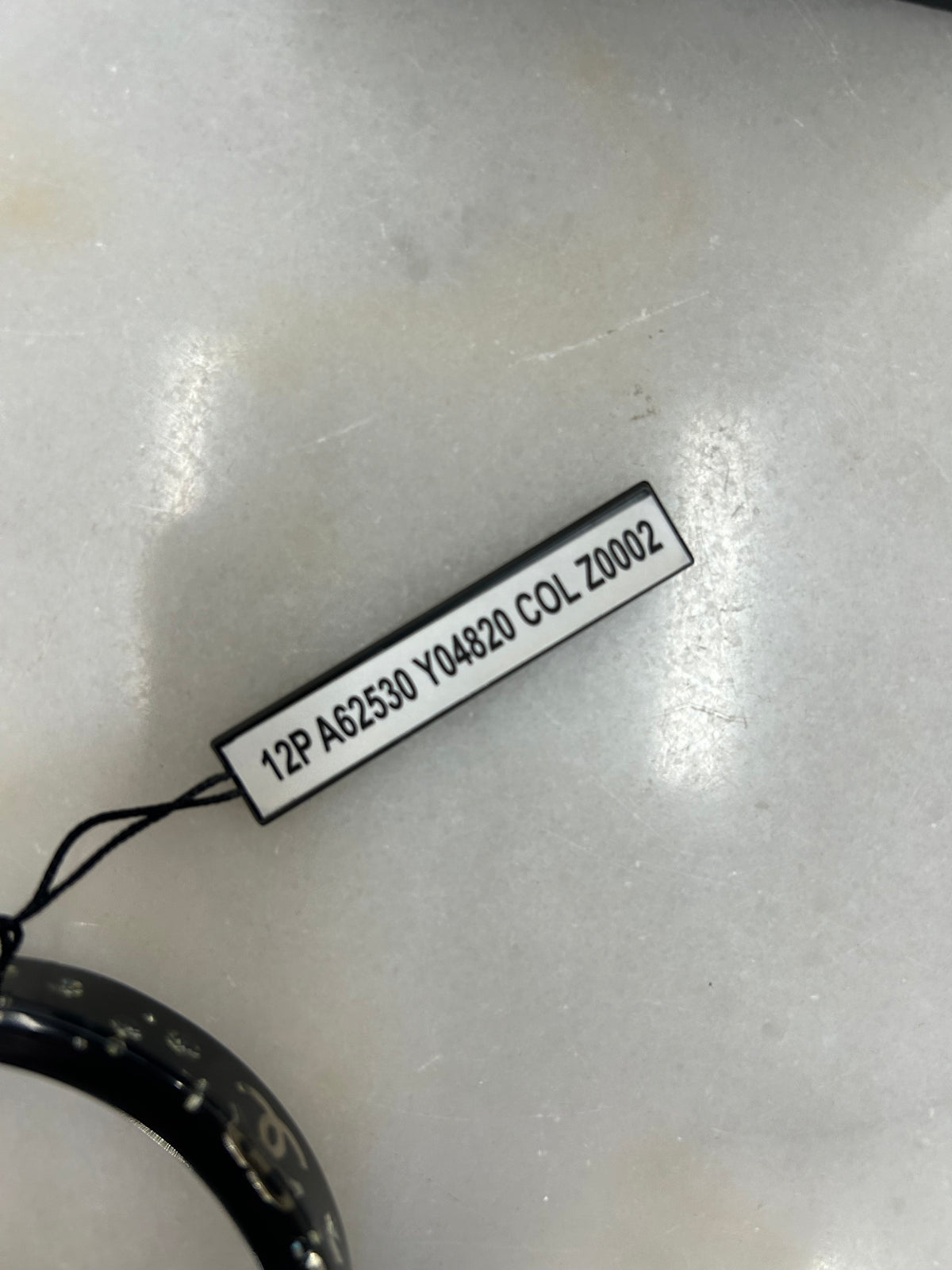 CHANEL - Black Resin Crystal CC Bangle