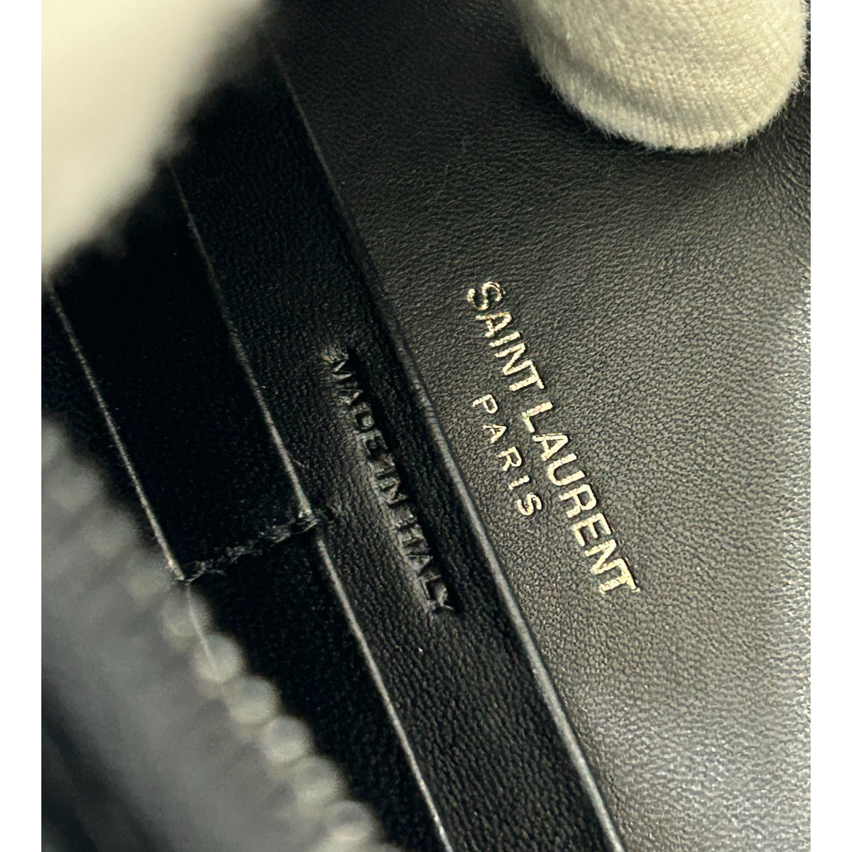 SAINT LAURENT - Kate Black Velvet & Crystal Tassel Bag