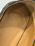 CHLOE - Black Croc C Loafers Sz 38