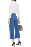 DOLCE & GABBANA - Embellished Cropped Wide Leg Jeans Sz IT 44