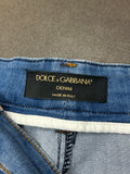 DOLCE & GABBANA - Embellished Cropped Wide Leg Jeans Sz IT 44