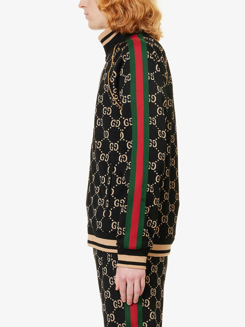 GUCCI - Monogram Side-Stripe Jacket Sz XL