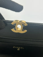 CHANEL - Wallet on Chain Bag in Black Lamb Leather