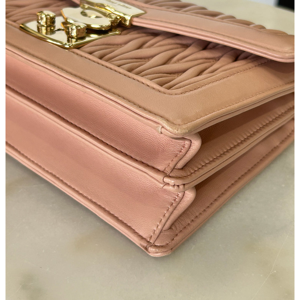 MIU MIU - Confidential Orchid Pink Matelassé Shoulder Bag