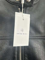 ANINE BING - Henry Black Leather Jacket Sz XS Relaxed Fit
