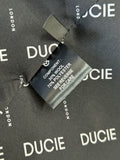 DUCIE - Herringbone Wool Blend Belted Grey Coat Sz L