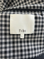 TIBI - Gingham-Check Drill Cropped Jacket Sz L