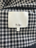 TIBI - Gingham-Check Drill Cropped Jacket Sz L