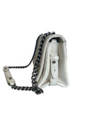 CHANEL - City Rock Leather Cream Flap Bag