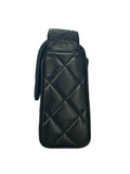 CHANEL - Diamond Quilted Leather CC Black Shoulder Bag
