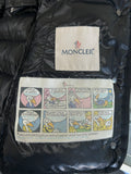 MONCLER - Armoise Giubbotto Black Hooded Fur Jacket Sz 0