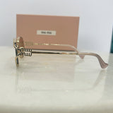 MIU MIU - Oval Frame Logo Sunglasses