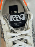 GOLDEN GOOSE - Hi Star Silver Glitter Sneakers Sz 36