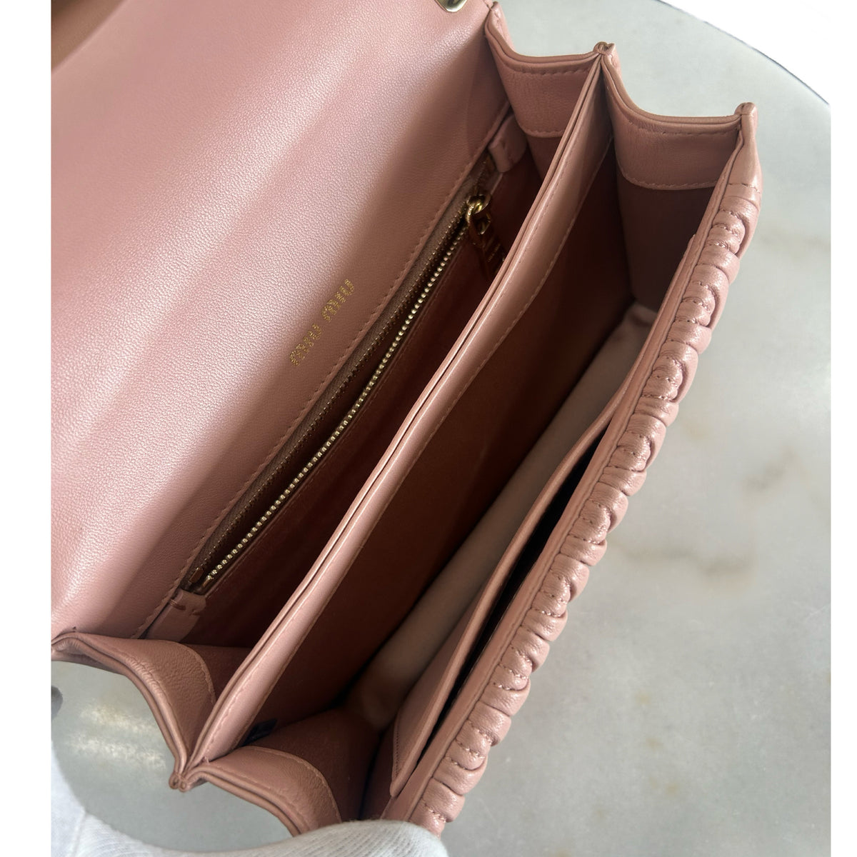 MIU MIU - Confidential Orchid Pink Matelassé Shoulder Bag