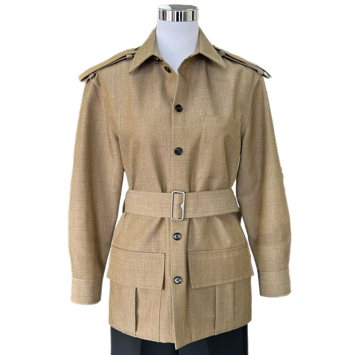 BURBERRY - Safari Wool Shirt Jacket Sz IT 44