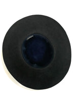 CHANEL - Black & Navy Lapin Wide Brim Hat
