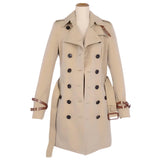 BURBERRY - Classic Beige A-Line Trench Coat Sz 36