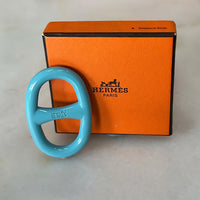 HERMÈS - Chaine d'Ancre Scarf Ring Blue