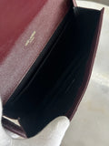 SAINT LAURENT - Cassandre Matelassé Burgundy Envelope Clutch Bag