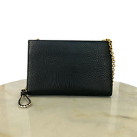 MULBERRY - Iris Chain Wallet in Black Grain Leather