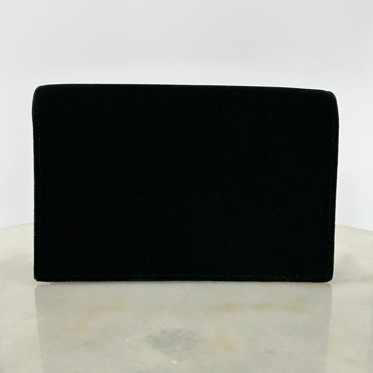 SAINT LAURENT - Kate Black Velvet & Crystal Tassel Bag