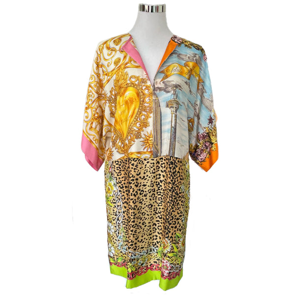 MOSCHINO - Silk Twill Foulard Print Dress Sz 44